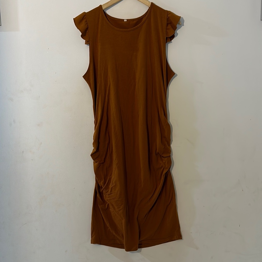 Extra Large Rust Maternity Dress